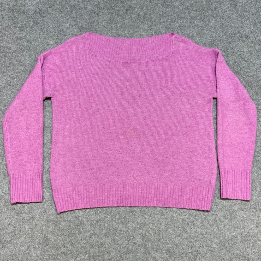 Marled Reunited Clothing Sweater Womens M Pink Boat Neck Soft Knit Pullover - Picture 5 of 9